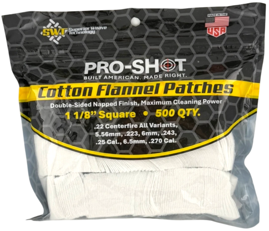 Pro-Shot 1 1 8" (500CT) Square Cotton Patches