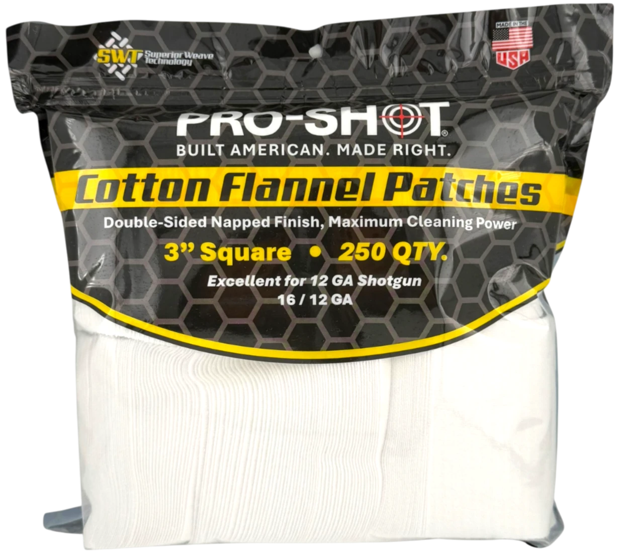 Pro-Shot 3"(250CT) Square Cotton Patches