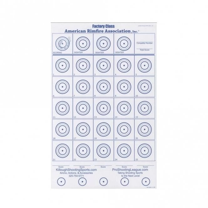 ARA Factory Class Targets - PACK OF 100