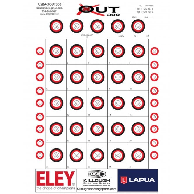 X-OUT300 Targets Pack Of 100