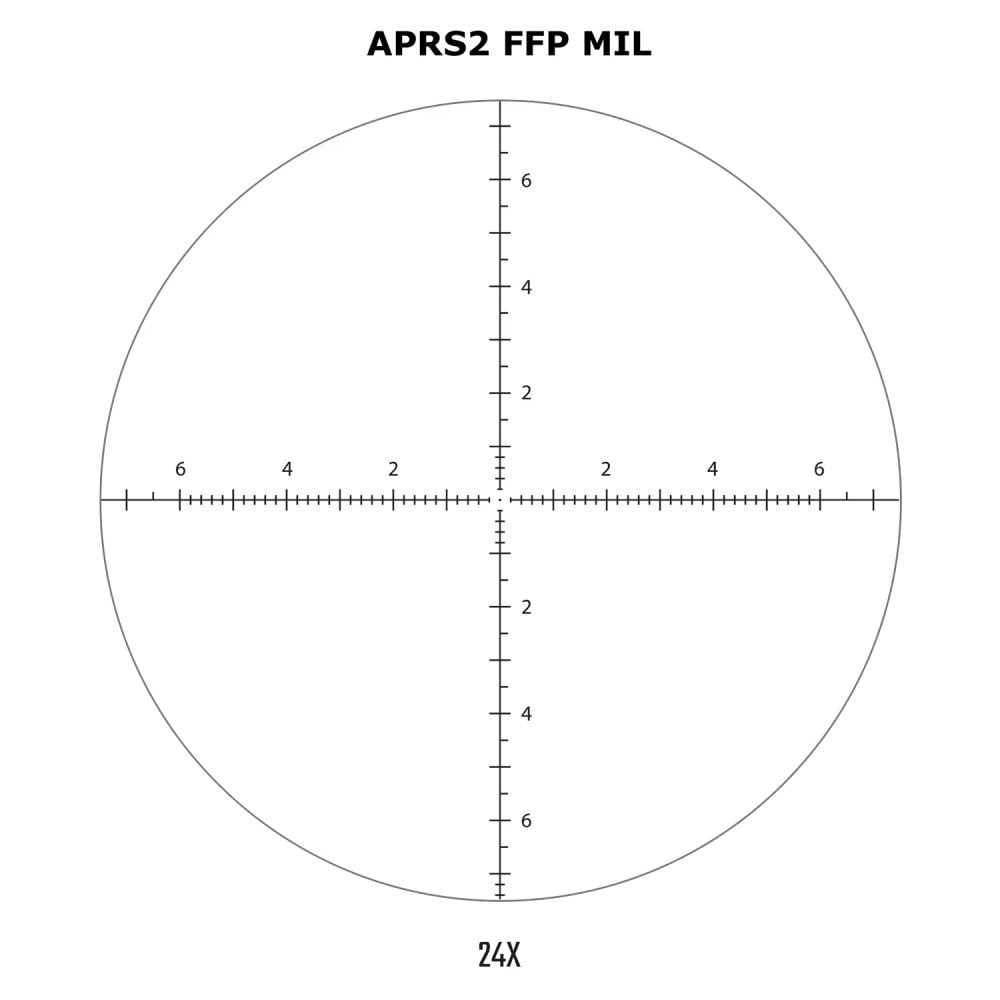Midas TAC 6-24X50 Scope APRS2 FFP MIL Reticle