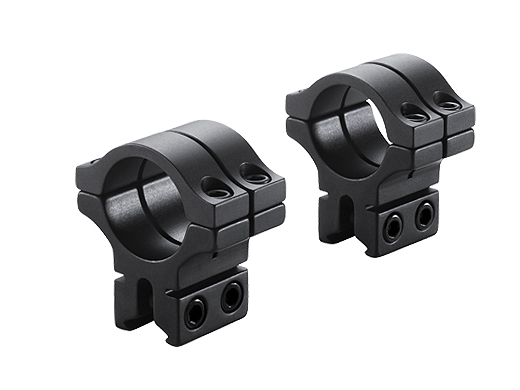 BKL-301MB 1" Long Double Strap 30mm Dovetail Rings BLACK