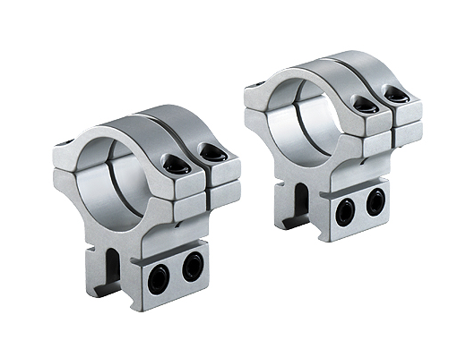 BKL-301S 1" Long Double Strap 30mm Dovetail Rings SILVER
