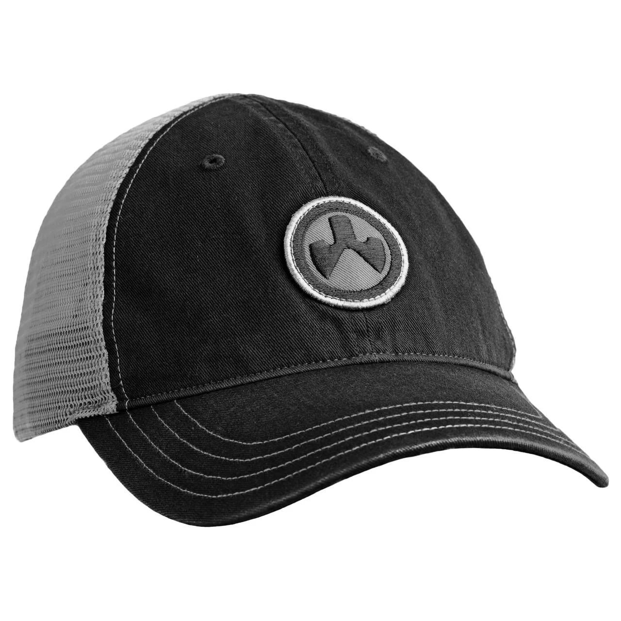 Icon Patch Garment Washed Trucker Cap Black/Charcoal One Size Fits Most