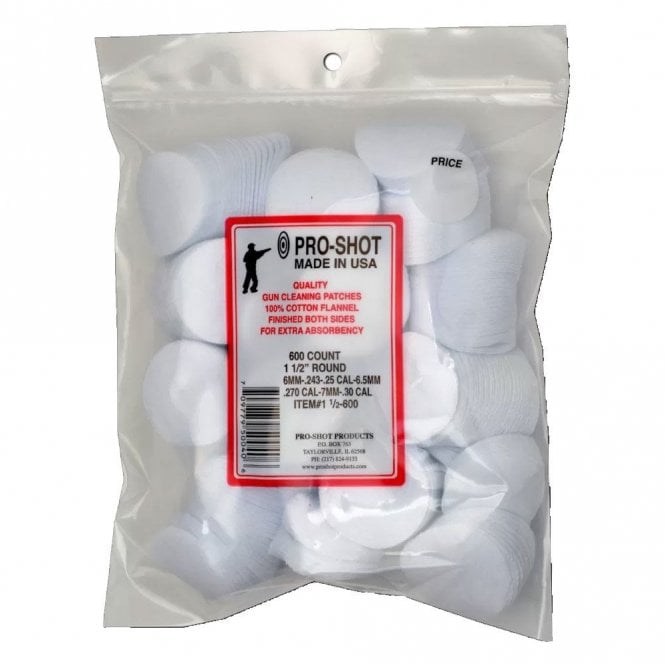 Pro-Shot 1"(600CT) Round Cotton Patches